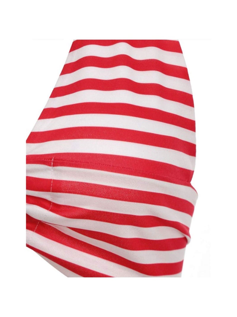 Anna-Kaci Women USA Flag Halter Backless Camis Streetwear Club Patchwork Camisole Crop Top, Red, Small - Image 5